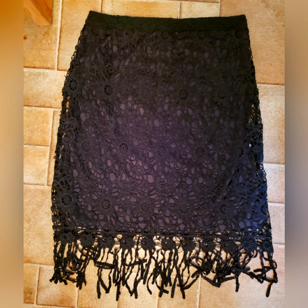 Black mini skirt